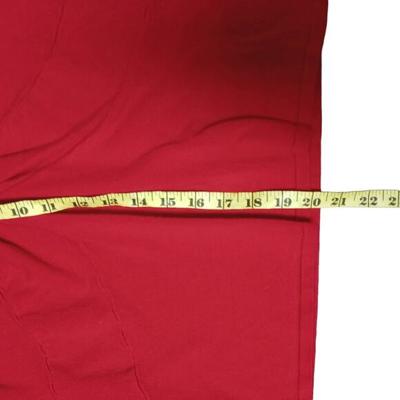 Womens Teen Red Top V Neck Top Metal Accent Buckle Gathered Front T Shirt PL - Picture 5 of 13